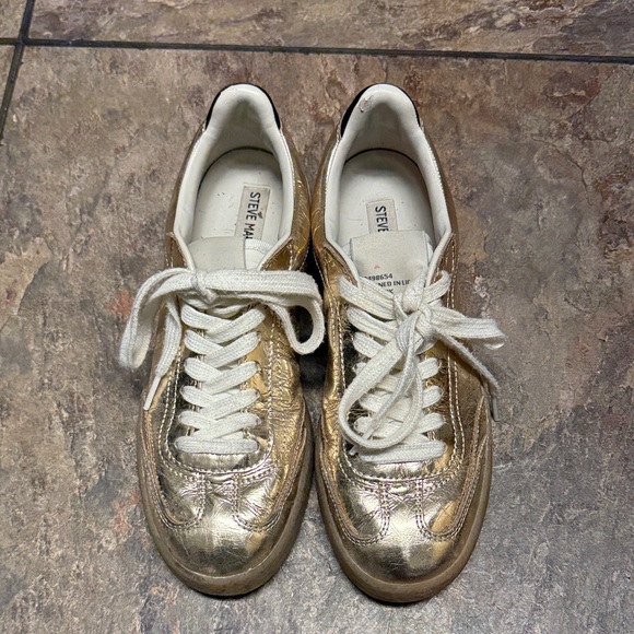 Steve Madden Shoes - Steve Madden Metallic Gold Women's Sneakers